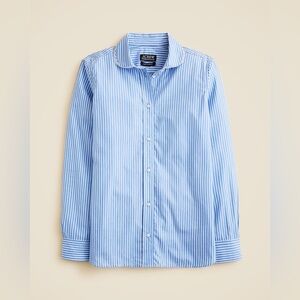 J.Crew Jules club-collar shirt in striped cotton poplin NWT.